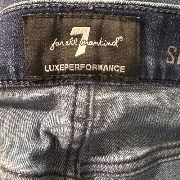 7 For All Mankind Men's Dark Blue Luxe Performance Slimmy Jeans size 32 - Picture 3 of 15